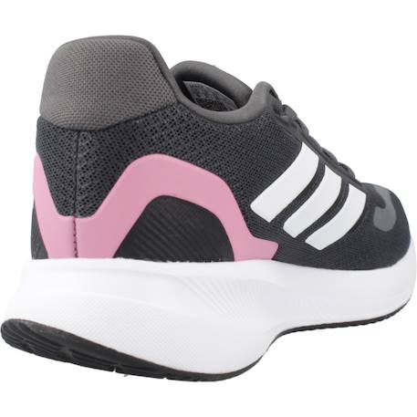 Baskets fille en textile à lacets running Gris+Gris grey 3 - vertbaudet enfant 