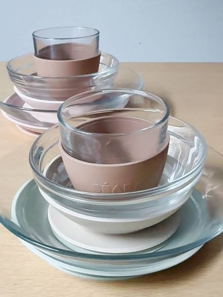 Coffret repas en verre X DURALEX BLEU+sable+VERT 7 - vertbaudet enfant 