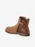 Boots enfant fille cuir et glitter zippées camel+marine 5 - vertbaudet enfant 