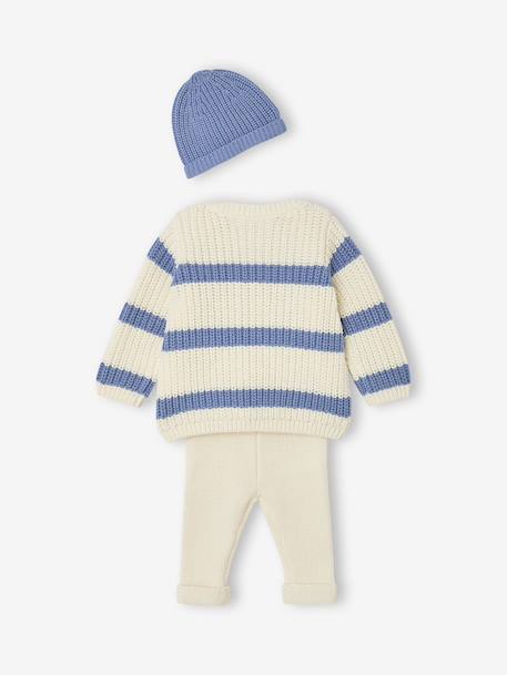 Ensemble 3 pièces naissance garçon bleu 5 - vertbaudet enfant 