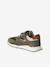 Baskets garçon cuir à scratch kaki+marine 3 - vertbaudet enfant 