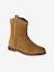 Boots fille cuir zippées marron 1 - vertbaudet enfant 