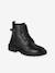 Boots fille cuir à lacets et zip noir 1 - vertbaudet enfant 