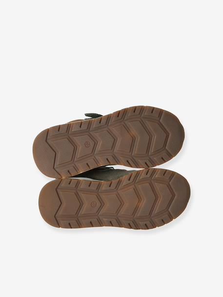 Baskets garçon cuir à scratch kaki+marine 5 - vertbaudet enfant 