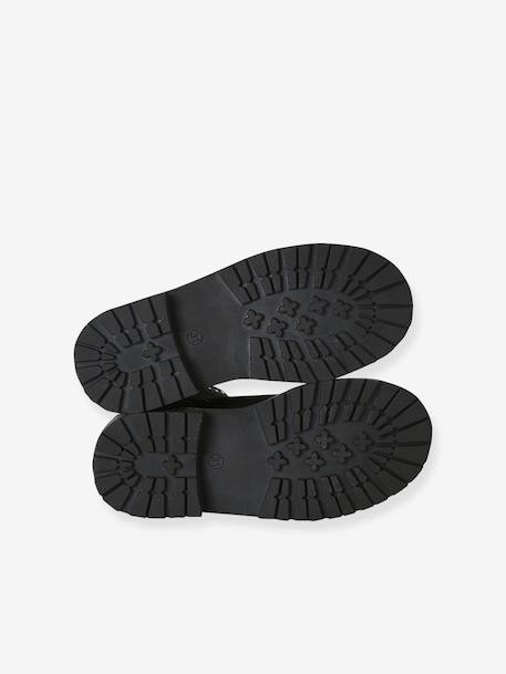 Boots fille cuir zippées noir 5 - vertbaudet enfant 