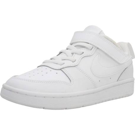 Baskets enfant garçon en cuir court Blanc 4 - vertbaudet enfant 