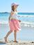 Robe filles fines bretelles marine+vieux rose 4 - vertbaudet enfant 