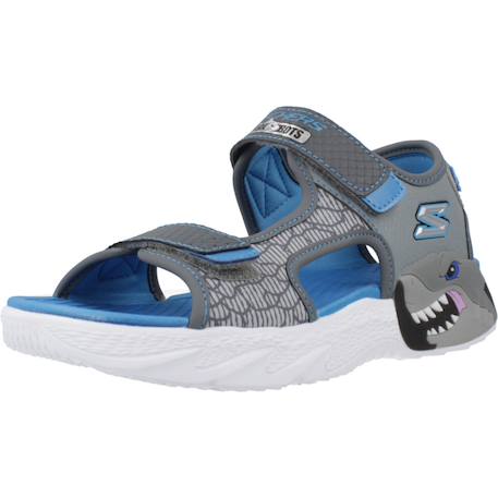 Sandales enfant garçon légère souple Gris ccbl+Gris et bleu+Noir 10 - vertbaudet enfant 