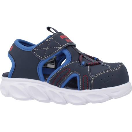 Sandales bébé garçon en textile légère souple Bleu marine+Noir et citron 5 - vertbaudet enfant 