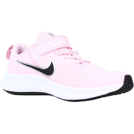 Baskets enfant fille en textile Noir+Rose vif 11 - vertbaudet enfant 