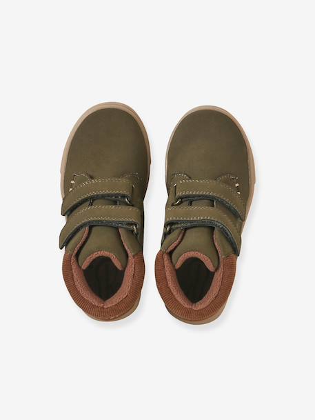 Boots enfant garçon à scratchs kaki+marine 4 - vertbaudet enfant 