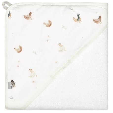 Fille-Grande cape de bain en coton et bambou gallina