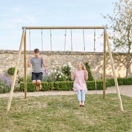 Portique avec corde ado 3m albert Bois 1 - vertbaudet enfant 