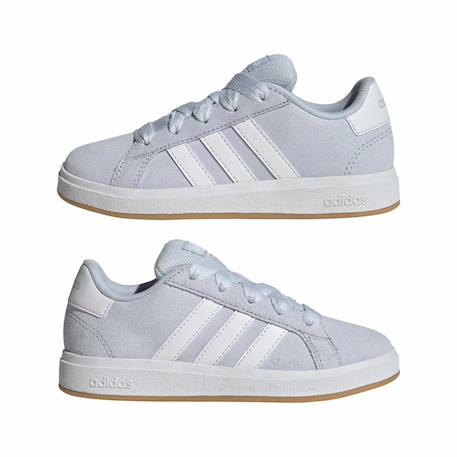 Basket garçon en cuir style rétro velcro Bleu ciel 4 - vertbaudet enfant 
