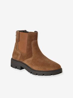 Chaussures-Boots fille cuir zippées