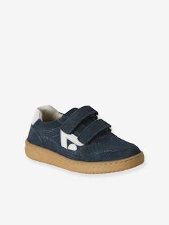 Chaussures-Baskets enfant garçon cuir à scratchs