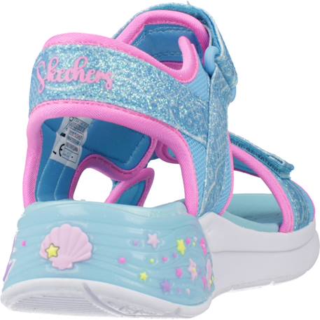 Sandales enfant fille en textile légère confortable Bleu+Bleu blmt+Violet lvmt 3 - vertbaudet enfant 