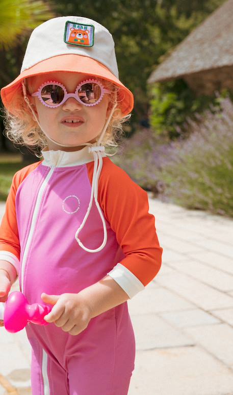 Lunettes de soleil enfant Fleur beige+rose 10 - vertbaudet enfant 