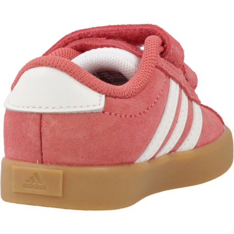 Basket bébé fille en cuir court velcro Rose vif 3 - vertbaudet enfant 