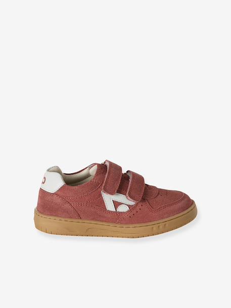Baskets enfant fille cuir à scratchs vieux rose 2 - vertbaudet enfant 