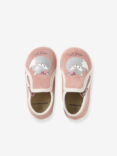 Bottines zippées souples en cuir bébé or+vieux rose 9 - vertbaudet enfant 