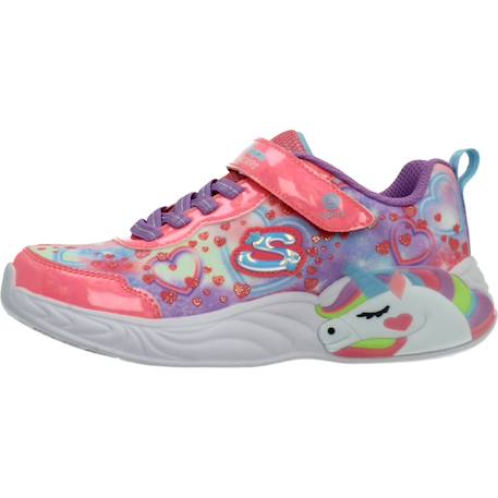 Baskets enfant fille légère souple Multicolore rose+Violet marine 2 - vertbaudet enfant 