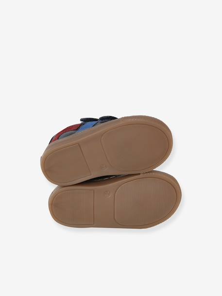 Baskets bébé garçon cuir à scratchs écru+lot blanc+marine 16 - vertbaudet enfant 