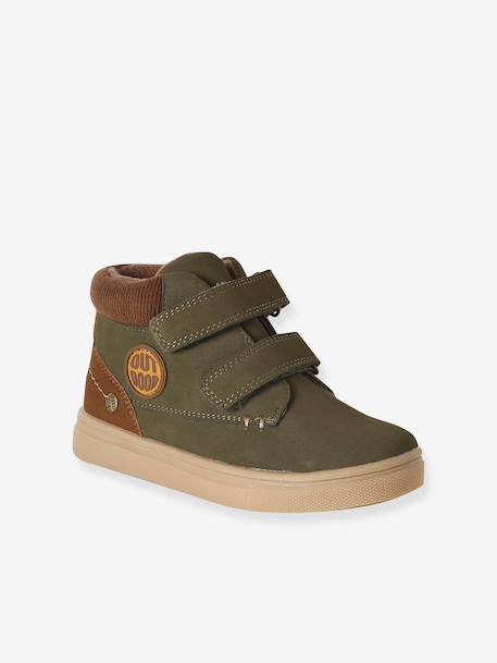 Boots enfant garçon à scratchs kaki+marine 1 - vertbaudet enfant 