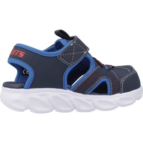 Sandales bébé garçon en textile légère souple Bleu marine+Noir et citron 1 - vertbaudet enfant 