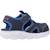 Sandales bébé garçon en textile légère souple Bleu marine+Noir et citron 1 - vertbaudet enfant 