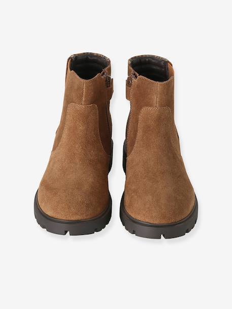Boots fille cuir zippées marron 5 - vertbaudet enfant 