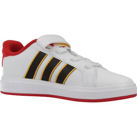 Basket garçon grand court mickey Blanc+Blanc white 5 - vertbaudet enfant 