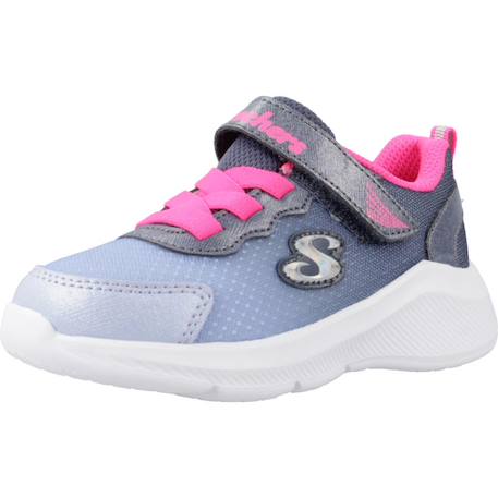 Baskets bébé fille légère Bleu marine et rose vif 4 - vertbaudet enfant 