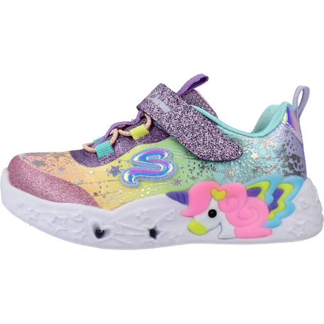 Baskets bébé fille légère Bleu+Multicolore violet 8 - vertbaudet enfant 