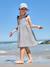 Robe fille sans manches marine+vieux rose 1 - vertbaudet enfant 