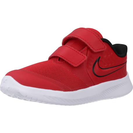 Baskets enfant garçon en cuir Rouge 4 - vertbaudet enfant 