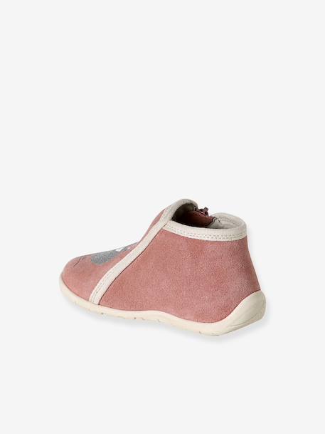 Chausson zippée souples en cuir bébé or+vieux rose 11 - vertbaudet enfant 
