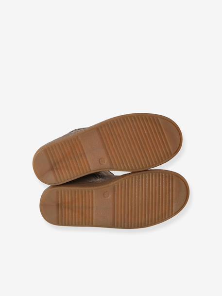 Boots fille cuir zippées taupe 5 - vertbaudet enfant 