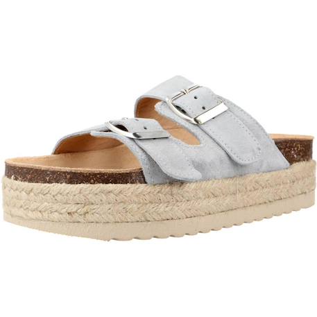 Sandale enfant cuir s eva Beige+Blanc+Gris methanol+Rose antique 16 - vertbaudet enfant 