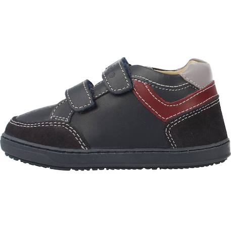 Botte bébé cuir garbo Bleu 800+Bordeaux 750 2 - vertbaudet enfant 
