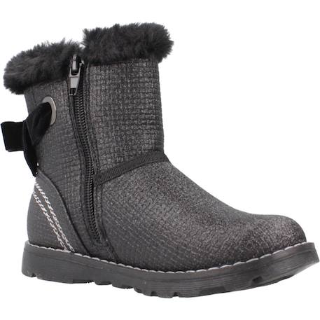 Botte enfant cuir Gris+Noir+Rose 11 - vertbaudet enfant 