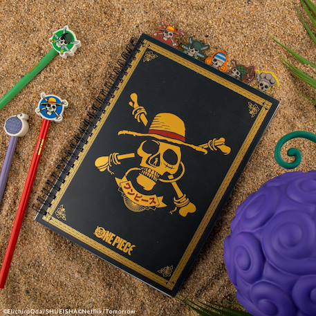 Carnet à onglets pirates du chapeau de paille - one piece Noir 2 - vertbaudet enfant 