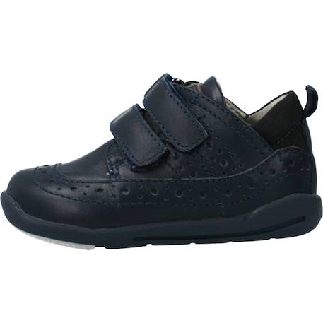 Derby bébé cuir gival Bleu 800+Marron 590 2 - vertbaudet enfant 