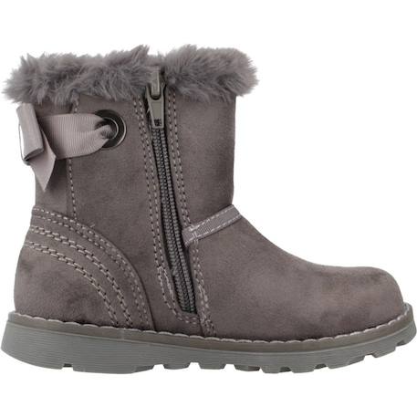 Botte bébé cuir Gris+Rose 1 - vertbaudet enfant 