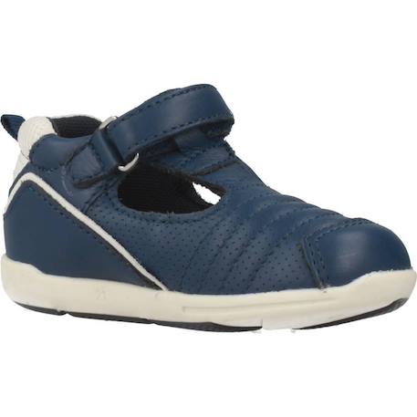 Sandale bébé cuir g6 Blanc 300+Bleu 800 11 - vertbaudet enfant 