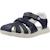 Sandale enfant cuir Blanc 300+Bleu 800 10 - vertbaudet enfant 