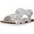 Sandale bébé synthétique fleurette Argent 020+Blanc 300 4 - vertbaudet enfant 