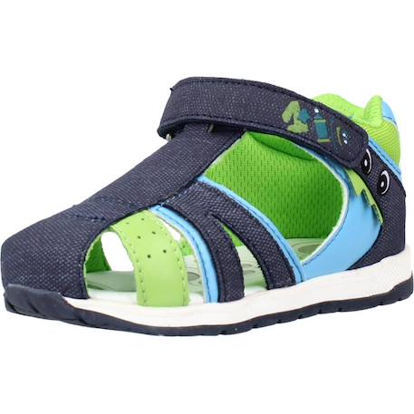 Sandale bébé textile garden Bleu 860+Vert 800 10 - vertbaudet enfant 
