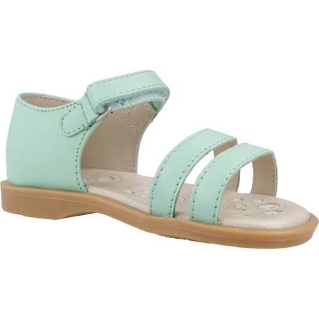 Sandale bébé cuir cloanne Bleu 650+Orange 260 5 - vertbaudet enfant 