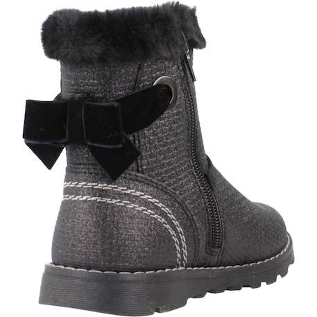 Botte enfant cuir Gris+Noir+Rose 9 - vertbaudet enfant 